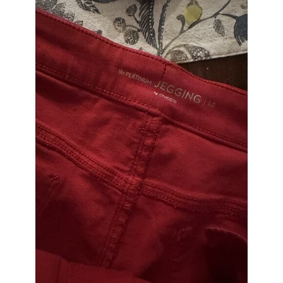 Chico's Pants So Slimming Women’s Slim Ankle Size 1 .5 (10)Casual Work Dress Red - Picture 3 of 5